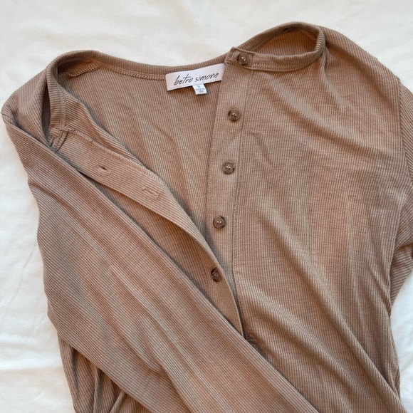 Tops | Betro Simone Longsleeve Ribbed Bodysuit | Poshmark
